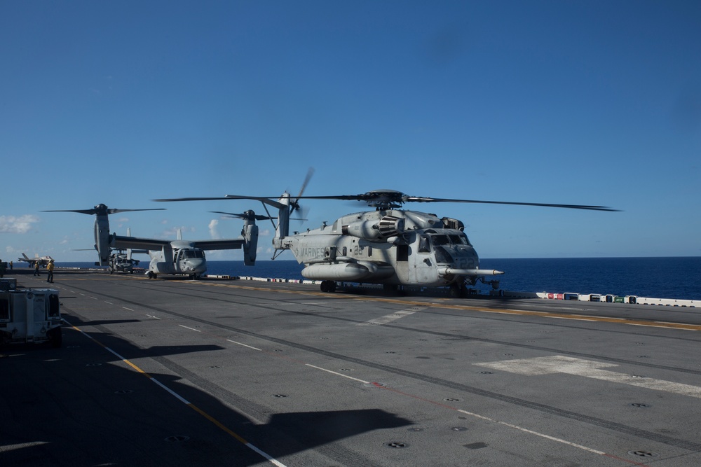 31st MEU flight operations aboard USS Wasp