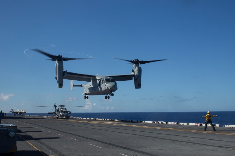 31st MEU flight operations aboard USS Wasp