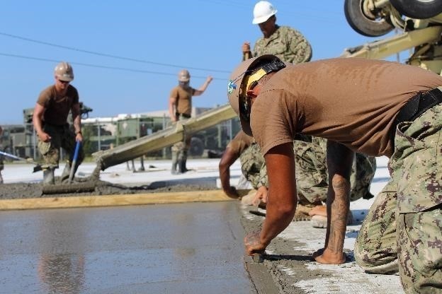 NMCB 133 Det Gulfport Places Concrete