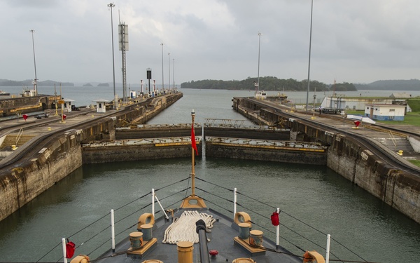 The U.S. Coast Guard Cutter Mohawk Transits the Panama Canal