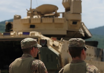 U.S. Army Soldiers observe joint firing exercise during STRIKE BACK 19