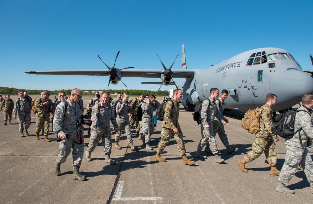 267th Intelligence Squadron depart to Ft. Meade for training