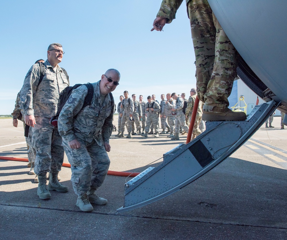 267th Intelligence Squadron depart to Ft. Meade for training