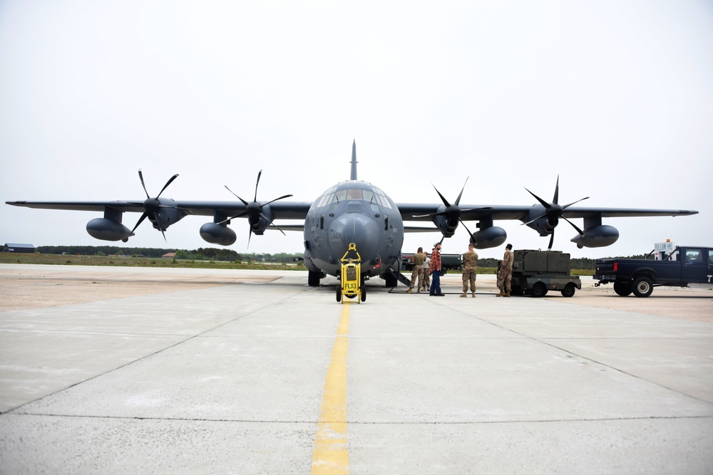 The second new HC-130J Combat King II arrives at the 106th Rescue Wing