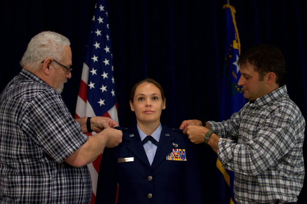 Air National Guardsman Capt. Megan Sharp is promoted to Major