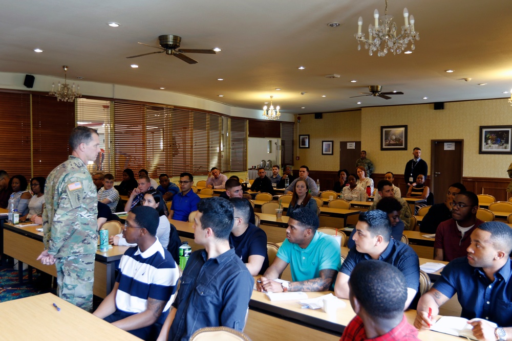 U.S. Army Europe senior enlisted advisor speaks to 21st TSC junior leaders