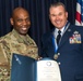 Brig. Gen. Ondra Berry presents Chief Master Sgt. Jesse Kimsey the Drennan A. Clark-Order of Nevada Medal