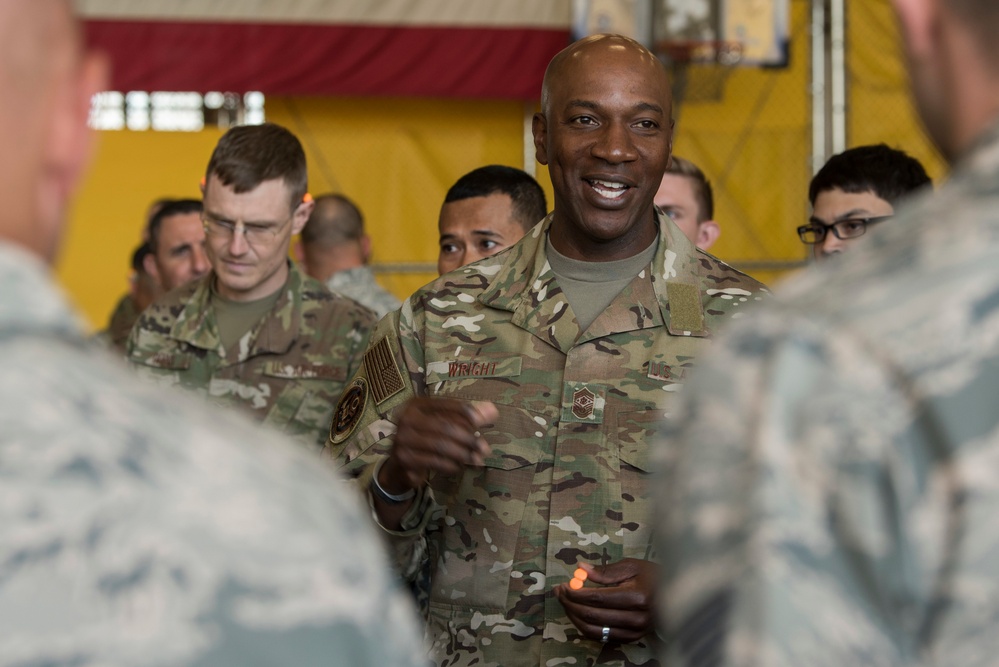 CMSAF Wright visits JBER for Red Flag 19-2