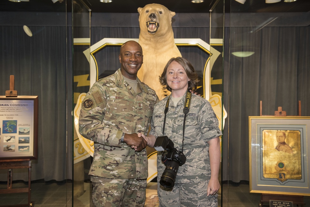 CMSAF Wright visits JBER for Red Flag 19-2