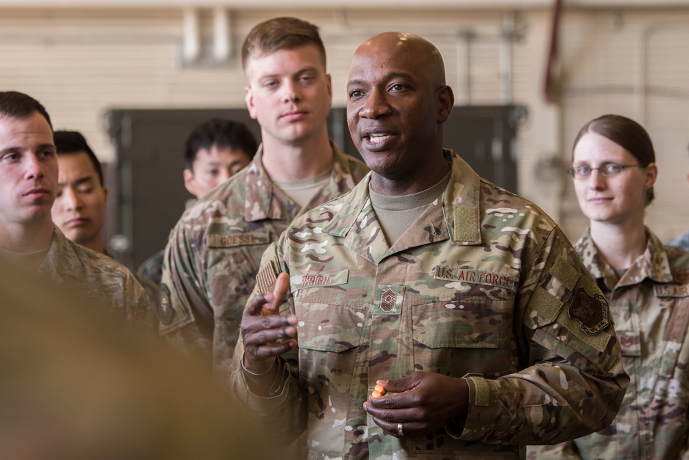 CMSAF Wright visits JBER for Red Flag 19-2