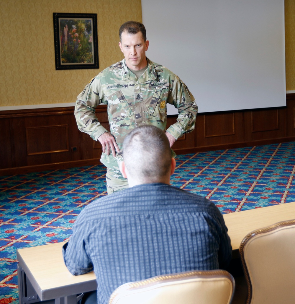 U.S. Army Europe senior enlisted advisor speaks to 21st TSC junior leaders