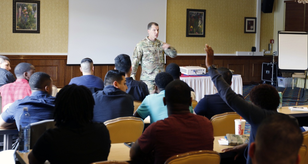 U.S. Army Europe senior enlisted advisor speaks to 21st TSC junior leaders