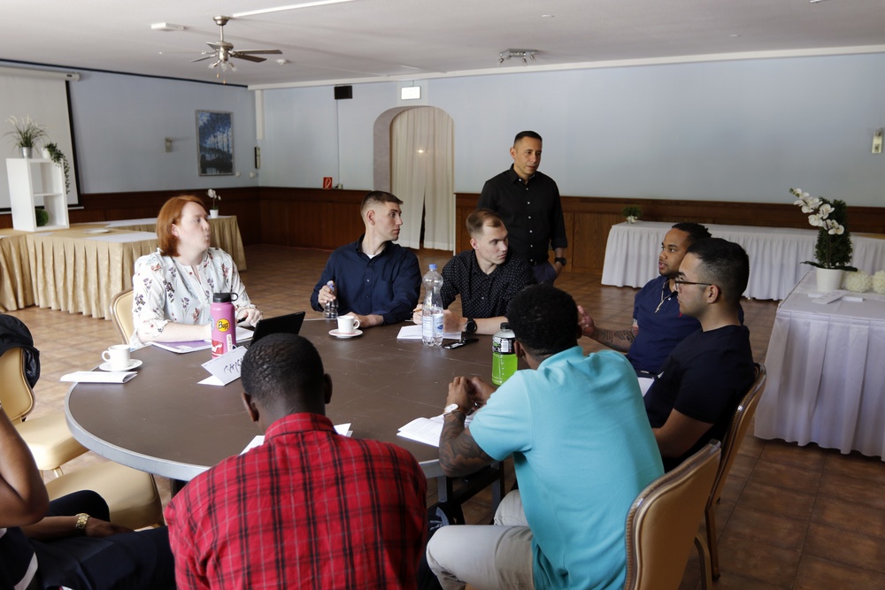 21st Theater Sustainment Command junior leaders develop skills in Not in My Squad workshop