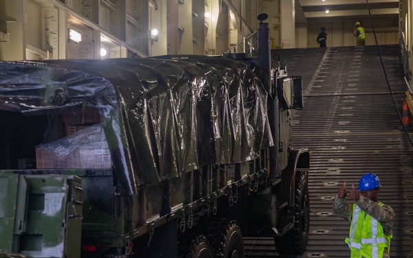 Marines Load USNS Watkins During Exercise Resolute Sun