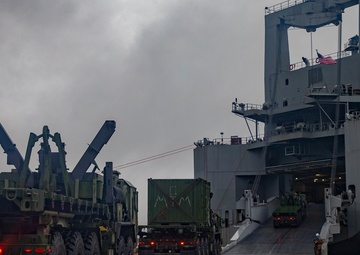 Marines Load USNS Watkins During Exercise Resolute Sun
