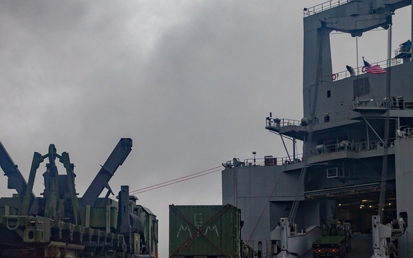 Marines Load USNS Watkins During Exercise Resolute Sun