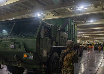 Marines Load USNS Watkins During Exercise Resolute Sun