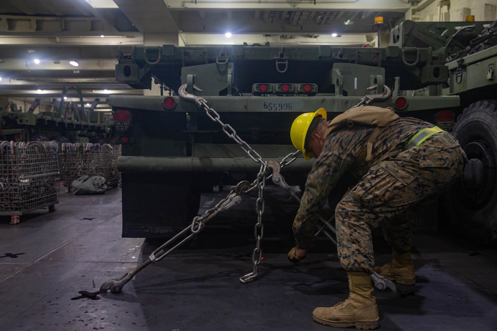 Marines Load USNS Watkins During Exercise Resolute Sun