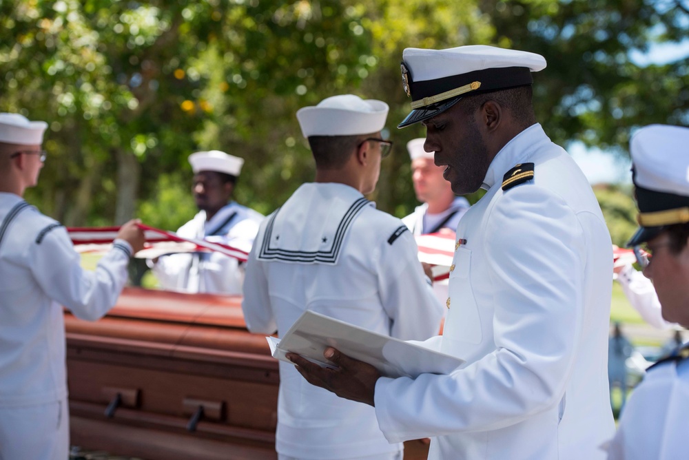 DPAA Attends Funeral for U.S. Navy Chief Warrant Officer John Austin