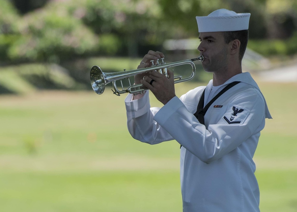 DPAA Attends Funeral for U.S. Navy Chief Warrant Officer John Austin