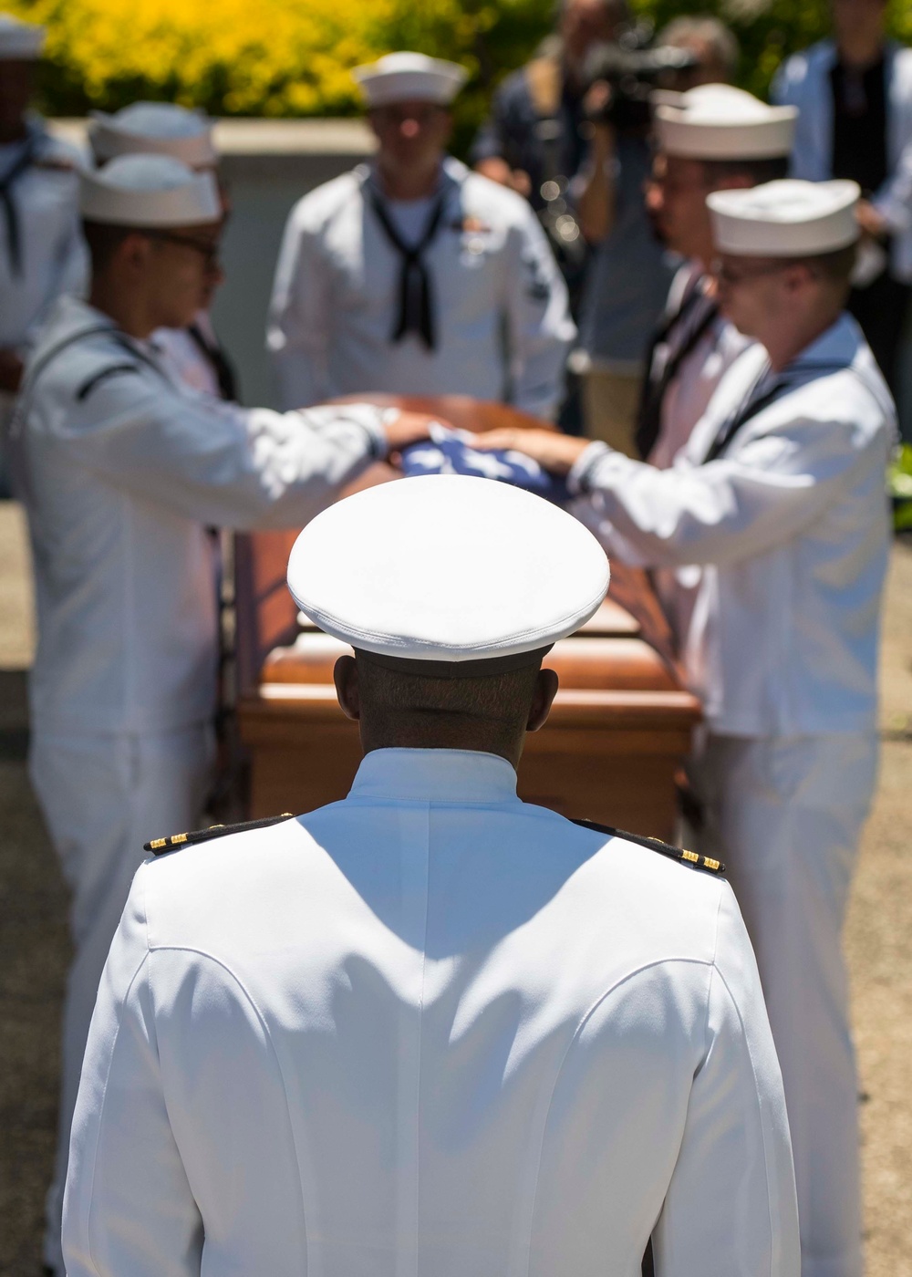 DPAA Attends Funeral for U.S. Navy Chief Warrant Officer John Austin