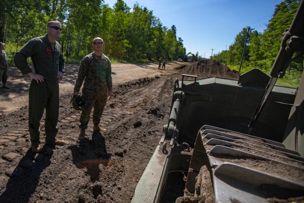 U.S. Marines with MWSS-471 build a roadway at Canadian Forces Base Cold Lake