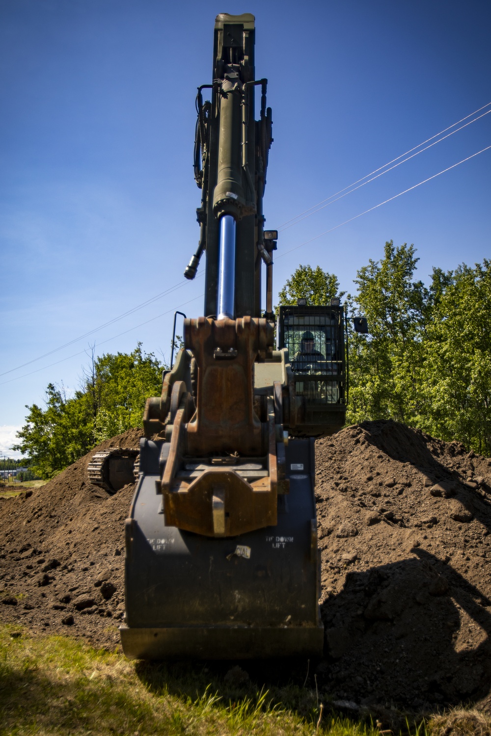 U.S. Marines with MWSS-471 build a roadway at Canadian Forces Base Cold Lake