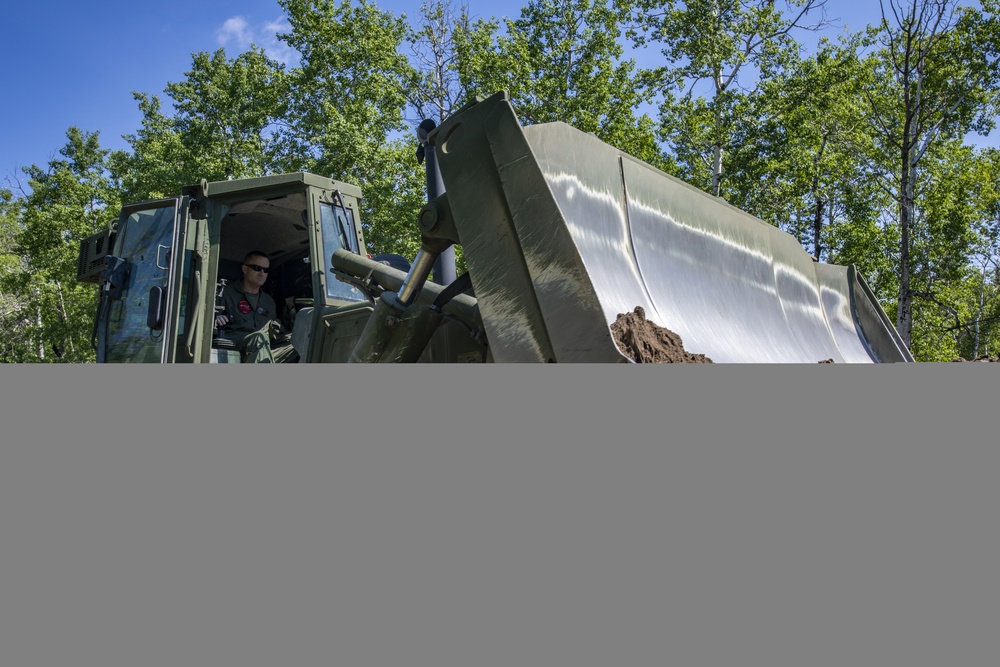 U.S. Marines with MWSS-471 build a roadway at Canadian Forces Base Cold Lake