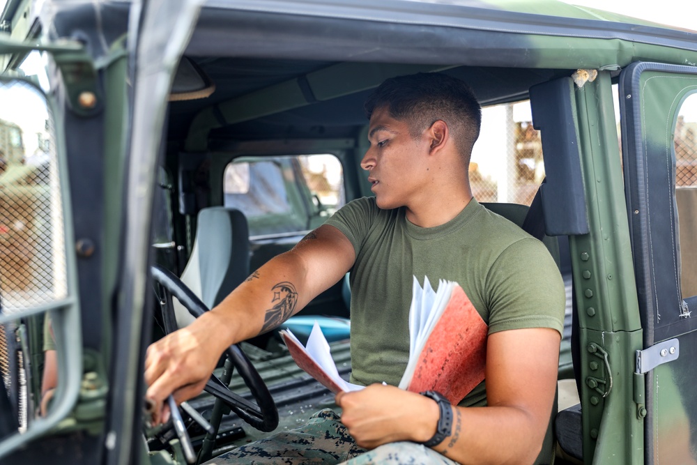 Checking Up | CLR-37 Marines prepare vehicles for operation