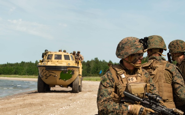 Amphibious beach landing at Kallaste Beach, Estonia, BALTOPS 2019