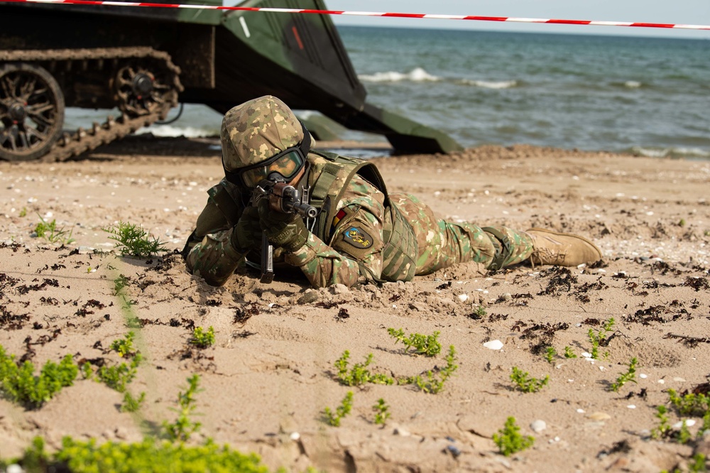Amphibious beach landing at Kallaste Beach, Estonia, BALTOPS 2019