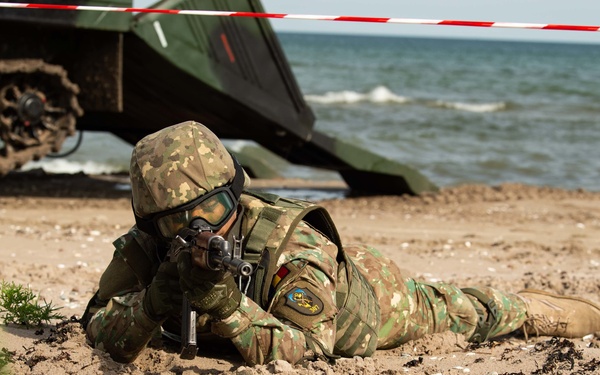 Amphibious beach landing at Kallaste Beach, Estonia, BALTOPS 2019