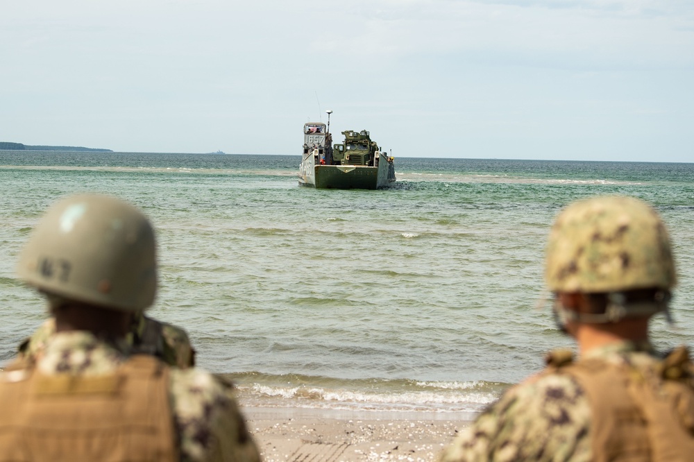 Amphibious beach landing at Kallaste Beach, Estonia, BALTOPS 2019