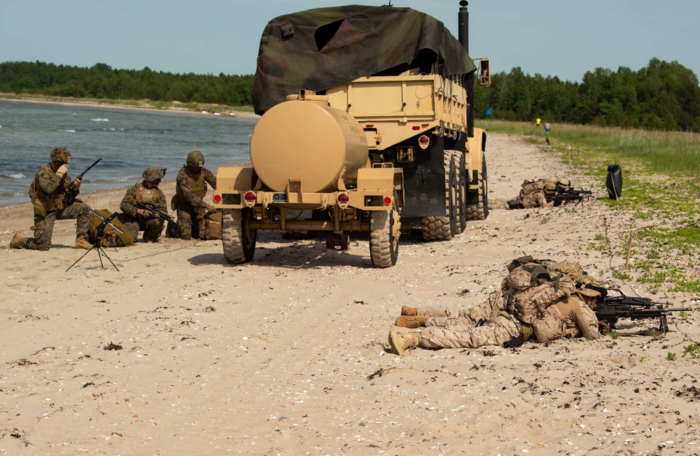 Amphibious beach landing at Kallaste Beach, Estonia, BALTOPS 2019