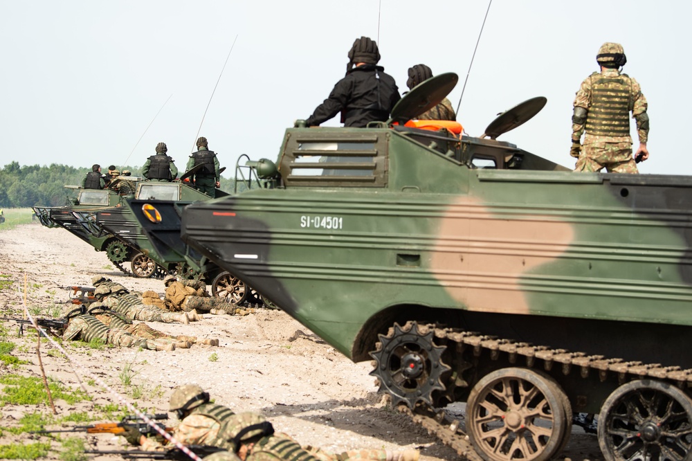 Amphibious beach landing at Kallaste Beach, Estonia, BALTOPS 2019