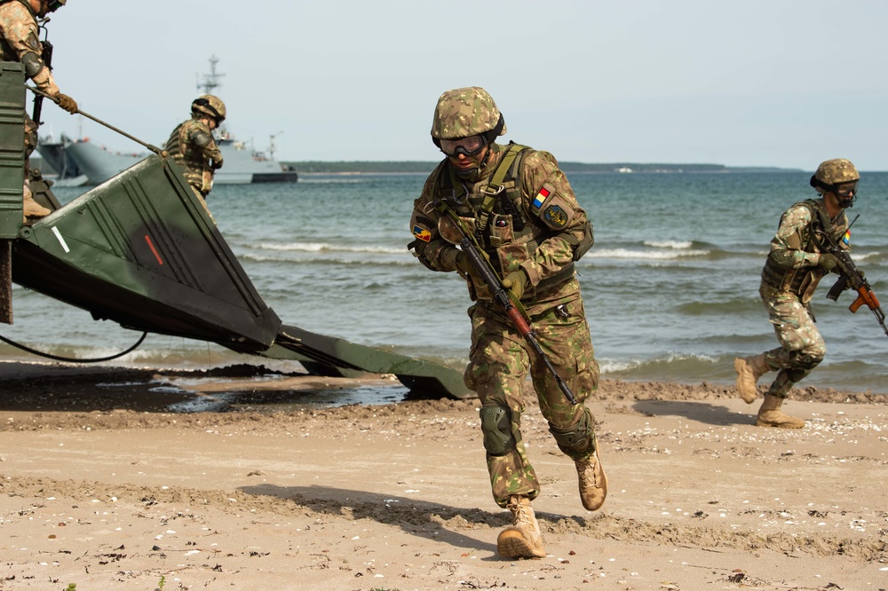 Amphibious beach landing at Kallaste Beach, Estonia, BALTOPS 2019