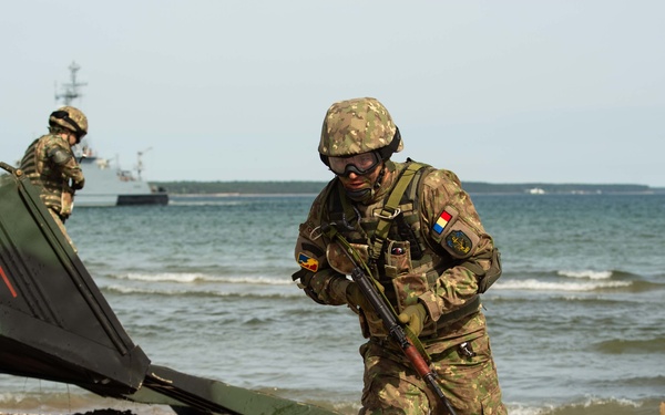 Amphibious beach landing at Kallaste Beach, Estonia, BALTOPS 2019