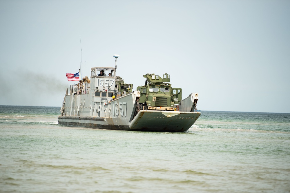 Amphibious beach landing at Kallaste Beach, Estonia, BALTOPS 2019
