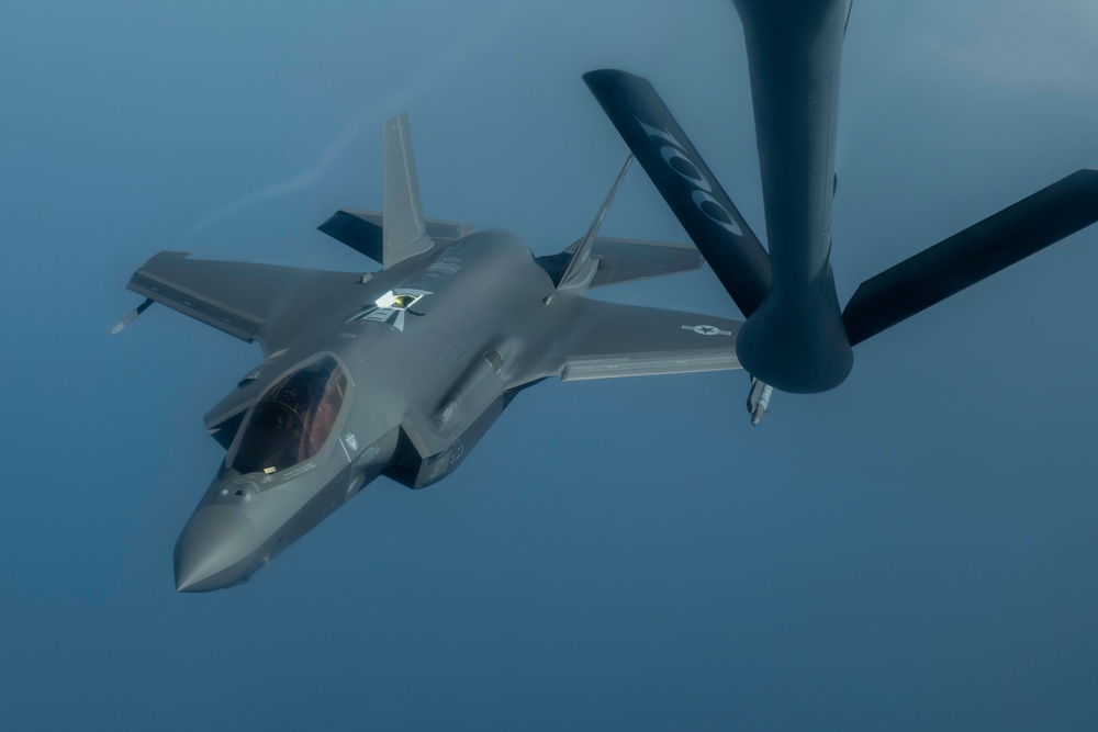 Bloody Hundredth refuels F-35s in support of a Theater Security Package