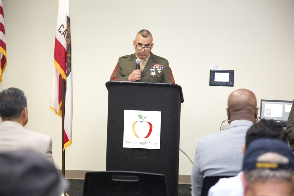 MCLB Barstow's top SNCO speaks at Resource Fair