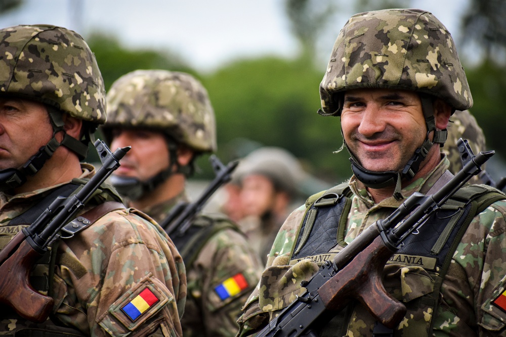 Romanian Land Force Soldiers during opening ceremony