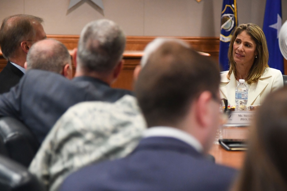 U.S. Rep. Trahan visits Hanscom