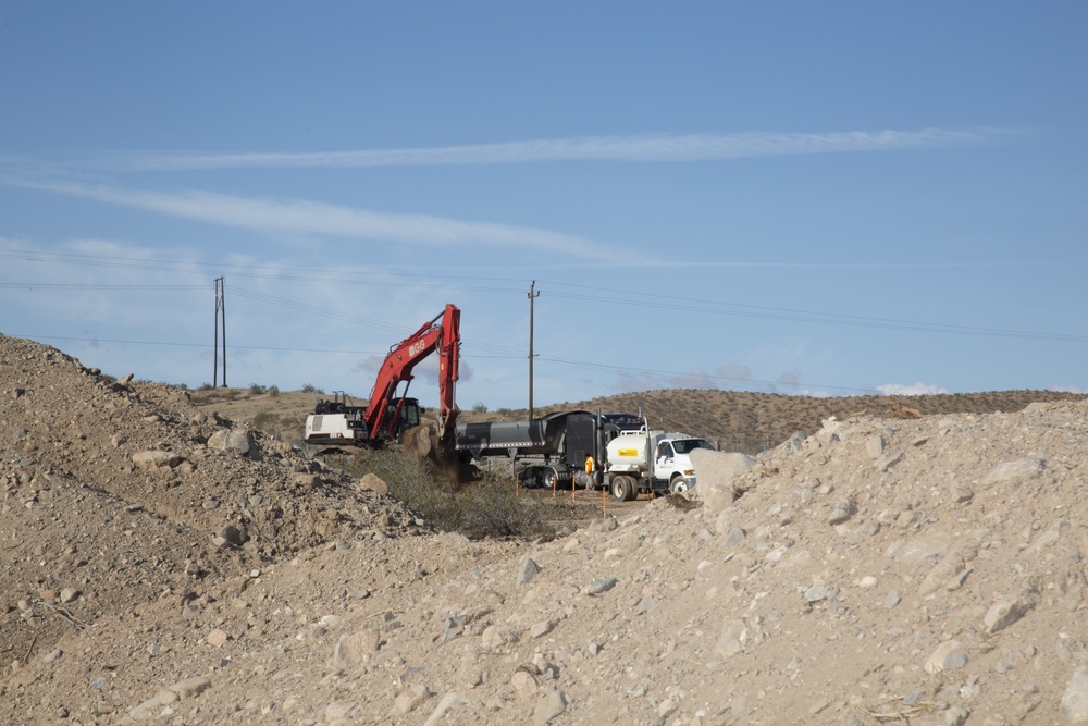 Dig and haul clean-up underway aboard MCLB Barstow