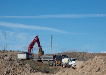 Dig and haul clean-up underway aboard MCLB Barstow