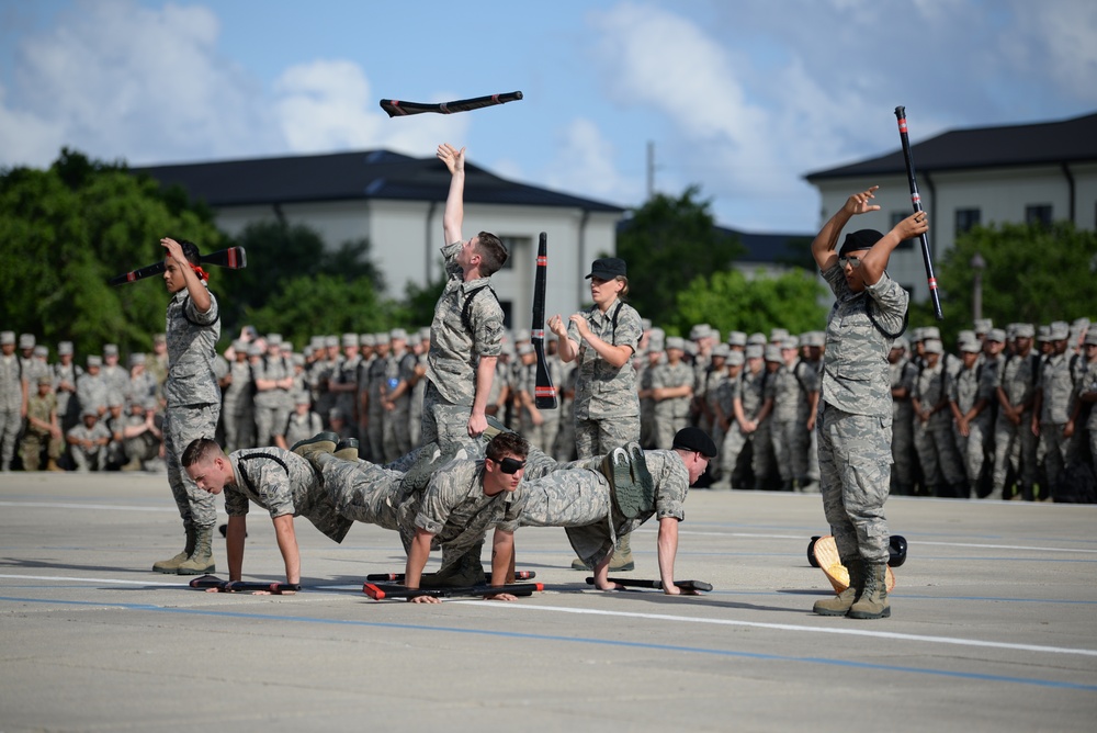 Keesler Air Force Base drill teams perform new routines