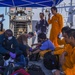 Sailors aboard the Arleigh Burke-class guided-missile destroyer USS Bainbridge (DDG 96) render aid to the crew of the M/V Kokuka Courageous