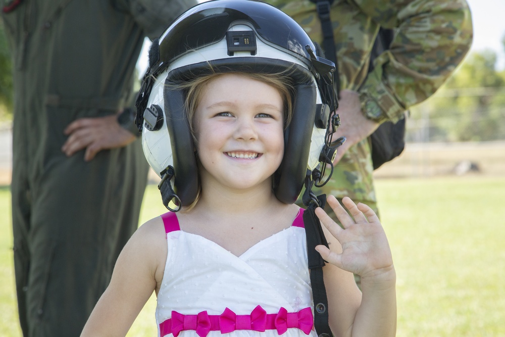 ADF service members and families tour MV-22 Ospreys