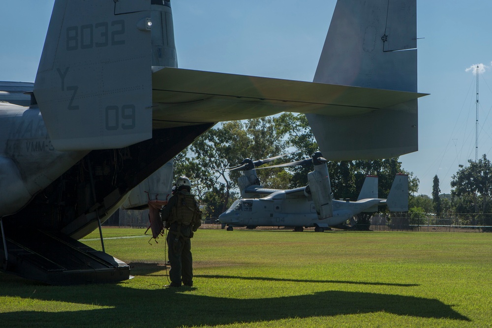 ADF service members and families tour MV-22B Ospreys