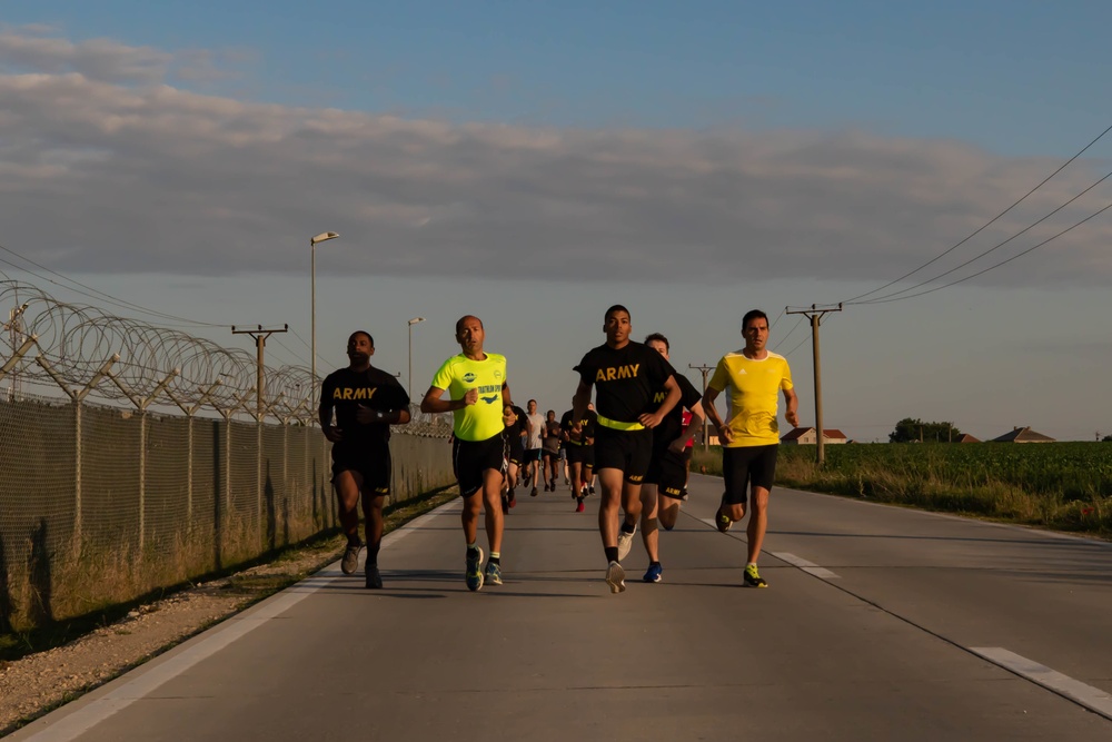 Soldiers stationed on MK Air Base participate in 244th Army Birthday