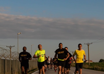 Soldiers stationed on MK Air Base participate in 244th Army Birthday